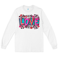 White Love Valentine Long Sleeve Tee - CowhideDigitalArt