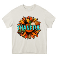 Cream thankful with sunflower bbs Heavy Core Tee - BundleAndBundleShop