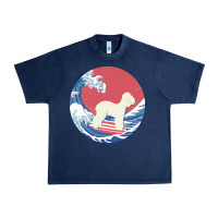 Navy bedlington terrier t  shirt bedlington terrier gifts   ocean waves sur Urban Heavy Tee - linhVisuals