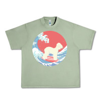 Oil Green bedlington terrier t  shirt bedlington terrier gifts   ocean waves sur Urban Heavy Tee - linhVisuals