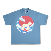 Pebble Blue bedlington terrier t  shirt bedlington terrier gifts   ocean waves sur Urban Heavy Tee - linhVisuals