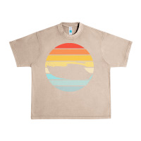 French Oak boat t  shirt boat trip silhouette on a distressed retro sunset produc Urban Heavy Tee - linhVisuals