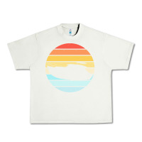 Pistachio boat t  shirt boat trip silhouette on a distressed retro sunset produc Urban Heavy Tee - linhVisuals