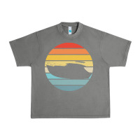 Tornado boat t  shirt boat trip silhouette on a distressed retro sunset produc Urban Heavy Tee - linhVisuals