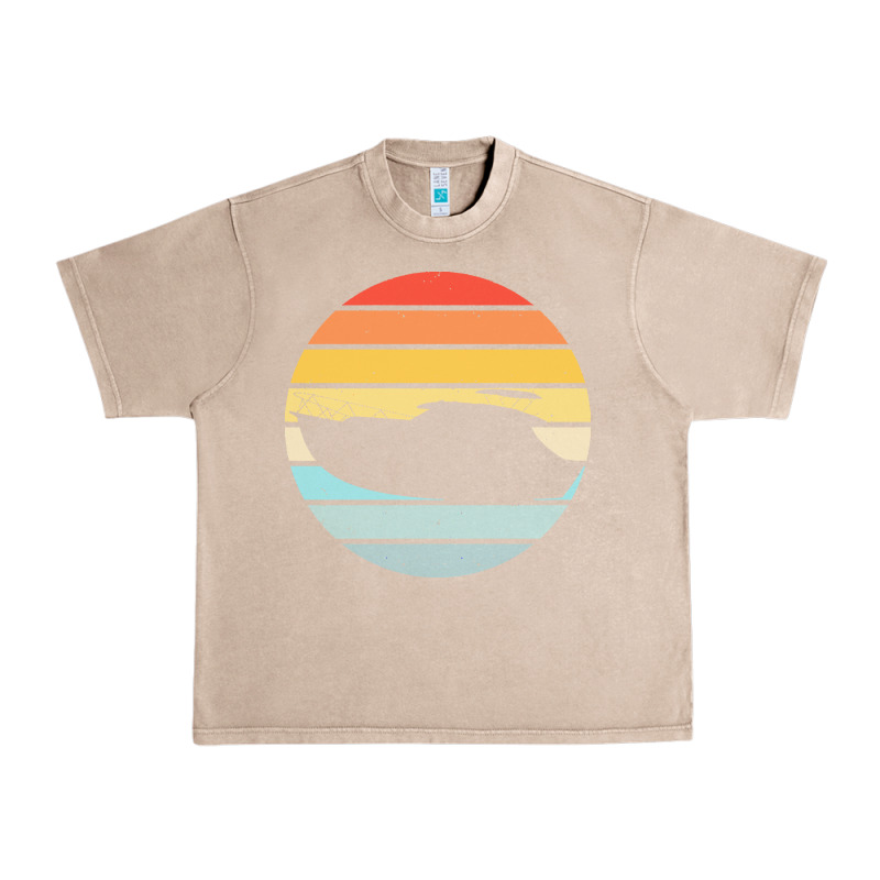 Boat T  Shirt Boat Trip Silhouette On A Distressed Retro Sunset Produc Urban Heavy Tee by linhVisuals | Teevron