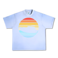 Grape Ice boat t  shirt boat trip silhouette on a distressed retro sunset produc Urban Heavy Tee - linhVisuals