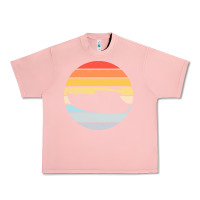 Salmon boat t  shirt boat trip silhouette on a distressed retro sunset produc Urban Heavy Tee - linhVisuals