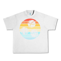 Lunar Rock bocce ball t  shirt bocce ball silhouette on a distressed retro sunset Urban Heavy Tee - linhVisuals