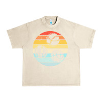 Sandshell bocce ball t  shirt bocce ball silhouette on a distressed retro sunset Urban Heavy Tee - linhVisuals