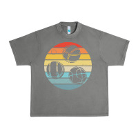 Tornado bocce ball t  shirt bocce ball silhouette on a distressed retro sunset Urban Heavy Tee - linhVisuals