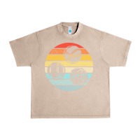 French Oak bocce ball t  shirt bocce ball silhouette on a distressed retro sunset Urban Heavy Tee - linhVisuals