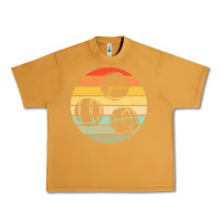 Peanut Butter bocce ball t  shirt bocce ball silhouette on a distressed retro sunset Urban Heavy Tee - linhVisuals