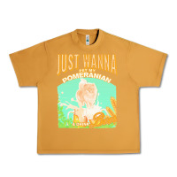Peanut Butter pommeranian t  shirt dog owner, just wanna pet my pommeranian & drink Urban Heavy Tee - linhVisuals