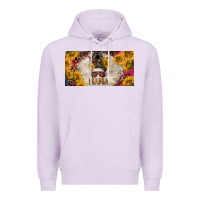 Lilac mess bun mama with sunflowers and colorful leopard license plate Premium Hoodie - BarkalooDesign