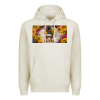 Oatmeal Heather mess bun mama with sunflowers and colorful leopard license plate Premium Hoodie - BarkalooDesign