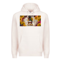 Pale Pink mess bun mama with sunflowers and colorful leopard license plate Premium Hoodie - BarkalooDesign