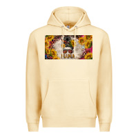 Pina Colada mess bun mama with sunflowers and colorful leopard license plate Premium Hoodie - BarkalooDesign