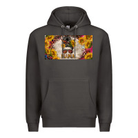 Smoke mess bun mama with sunflowers and colorful leopard license plate Premium Hoodie - BarkalooDesign