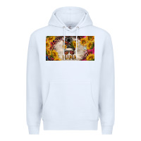 White mess bun mama with sunflowers and colorful leopard license plate Premium Hoodie - BarkalooDesign