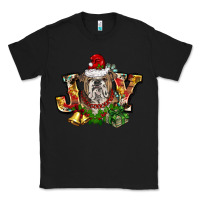 Black Christmas joy english bulldog Classic Tee - BarkalooDesign