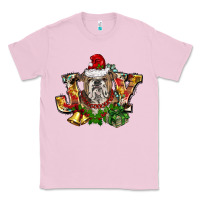 Bubblegum Pink Christmas joy english bulldog Classic Tee - BarkalooDesign