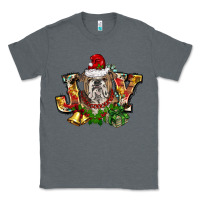 Charcoal Heather Christmas joy english bulldog Classic Tee - BarkalooDesign