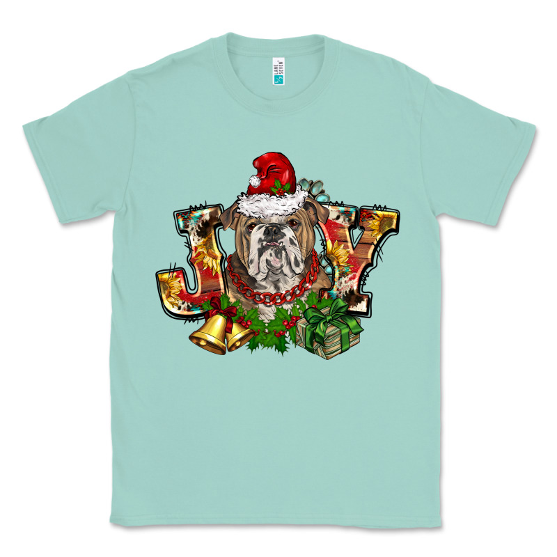 Christmas Joy English Bulldog Classic Tee by BarkalooDesign | Teevron