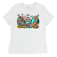 White easter easter eggs Ladies Tee - CowhideDigitalArt