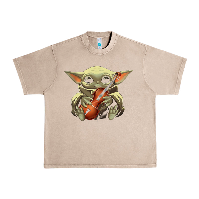 Baby Yoda Hug Violin [tb] Urban Heavy Tee by linhVisuals | Teevron