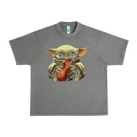 Tornado baby yoda hug violin [tb] Urban Heavy Tee - linhVisuals