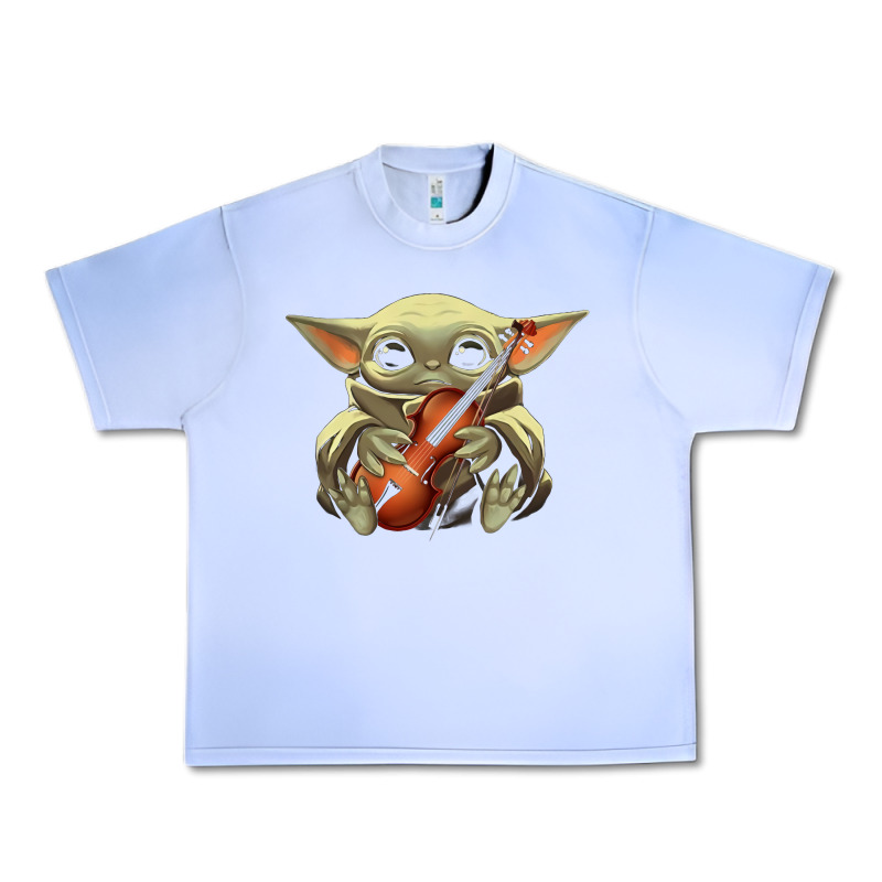 Baby Yoda Hug Violin [tb] Urban Heavy Tee by linhVisuals | Teevron