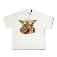 Pistachio baby yoda hug violin [tb] Urban Heavy Tee - linhVisuals