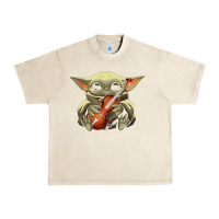 Sandshell baby yoda hug violin [tb] Urban Heavy Tee - linhVisuals