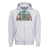 Heather Grey Western Rainbow Zipper Hoodie - Jasminsmagicworld