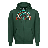 Sports Green Western Rainbow Zipper Hoodie - Jasminsmagicworld