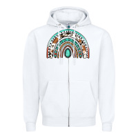 White Western Rainbow Zipper Hoodie - Jasminsmagicworld