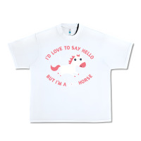 White i'm a little horse Urban Heavy Tee - linhVisuals
