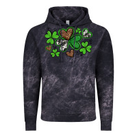 Cloud Black western st patricks day shamrocks and hearts Vintage Hoodie - Artiststas