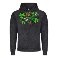 Western St Patricks Day Shamrocks And Hearts Vintage Hoodie | Teevron