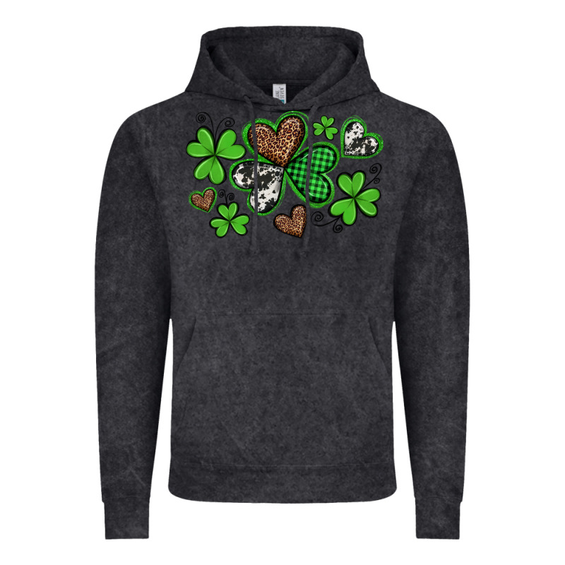 Western St Patricks Day Shamrocks And Hearts Vintage Hoodie by Artiststas | Teevron