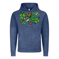 Vintage Denim western st patricks day shamrocks and hearts Vintage Hoodie - Artiststas