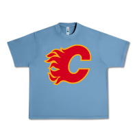Pebble Blue the-flames-calgary-sports Urban Heavy Tee - linhVisuals