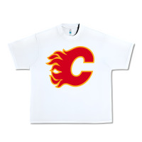 White the-flames-calgary-sports Urban Heavy Tee - linhVisuals