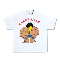 White bart crack kills Urban Heavy Tee - linhVisuals