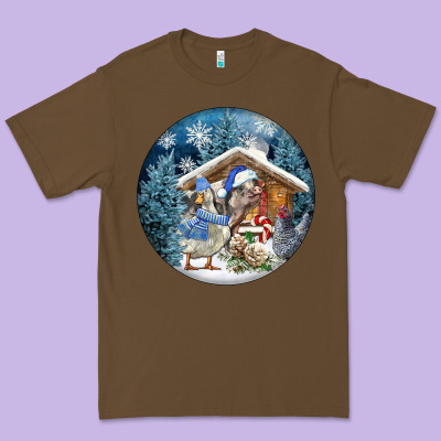Winter Farm Animals Premium Tee Designed By Fadigitalartstudio