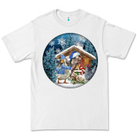 White Winter Farm Animals Premium Tee - FaDigitalArtStudio