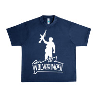 Navy Red Dawn Wolverines Urban Heavy Tee - linhVisuals