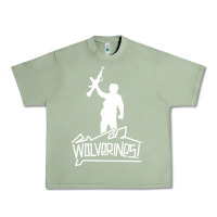 Oil Green Red Dawn Wolverines Urban Heavy Tee - linhVisuals
