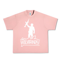 Salmon Red Dawn Wolverines Urban Heavy Tee - linhVisuals