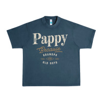 Midnight Navy Mens Pappy Because Grandpa Is For Old Guys Funny Urban Heavy Tee - linhVisuals